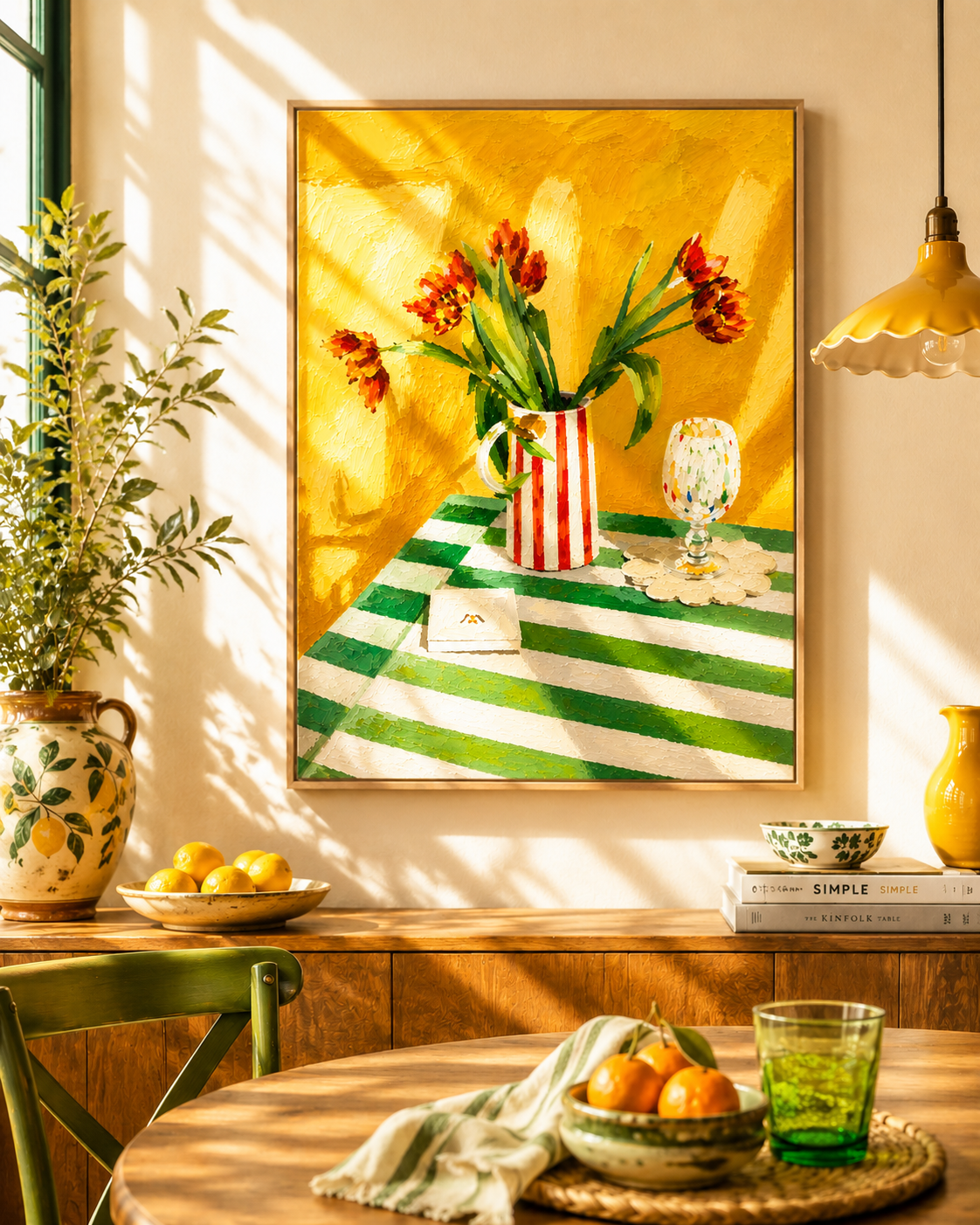 digital download art, printable wall art, instant download print, tulip wall art, floral wall art, yellow wall art, kitchen wall decor, dining room artwork, cottagecore wall art, Mediterranean decor, still life painting, acrylic painting print, printable artwork, flower art print, colorful wall art, spring wall decor, summer wall art, European cottage decor, country kitchen art, breakfast nook decor, floral printable, yellow kitchen decor, cottagecore printable, digital art print, downloadable wall art